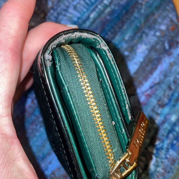 Dune London Green Velvet Wallet - Picture 9 of 13